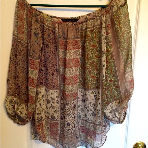 Zara Peasant Top - Picture 1 of 5